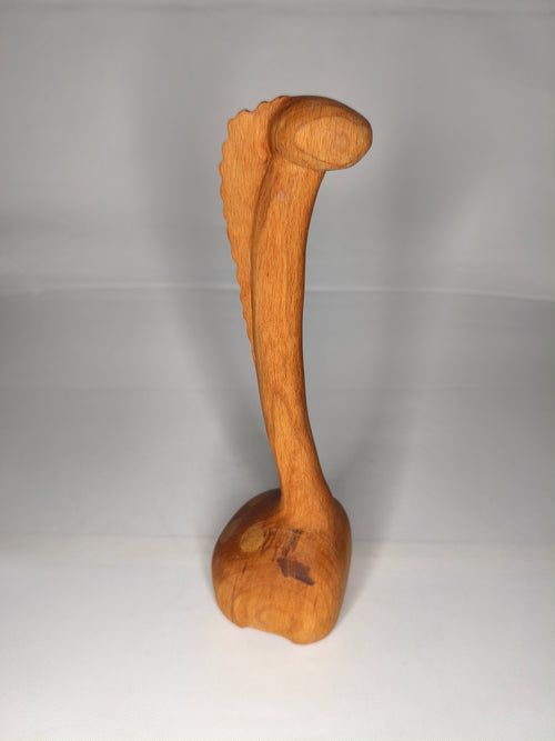 Dinosauro – Scultura Artigianale in Faggio con Inserti in Okumè