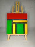Quadro Neoplastico Rosso, Verde e Giallo – Omaggio a Mondrian – Legno di Paulonia