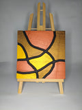 Quadro Astratto Oro, Rame e Giallo – Forme Organiche – Legno di Paulonia